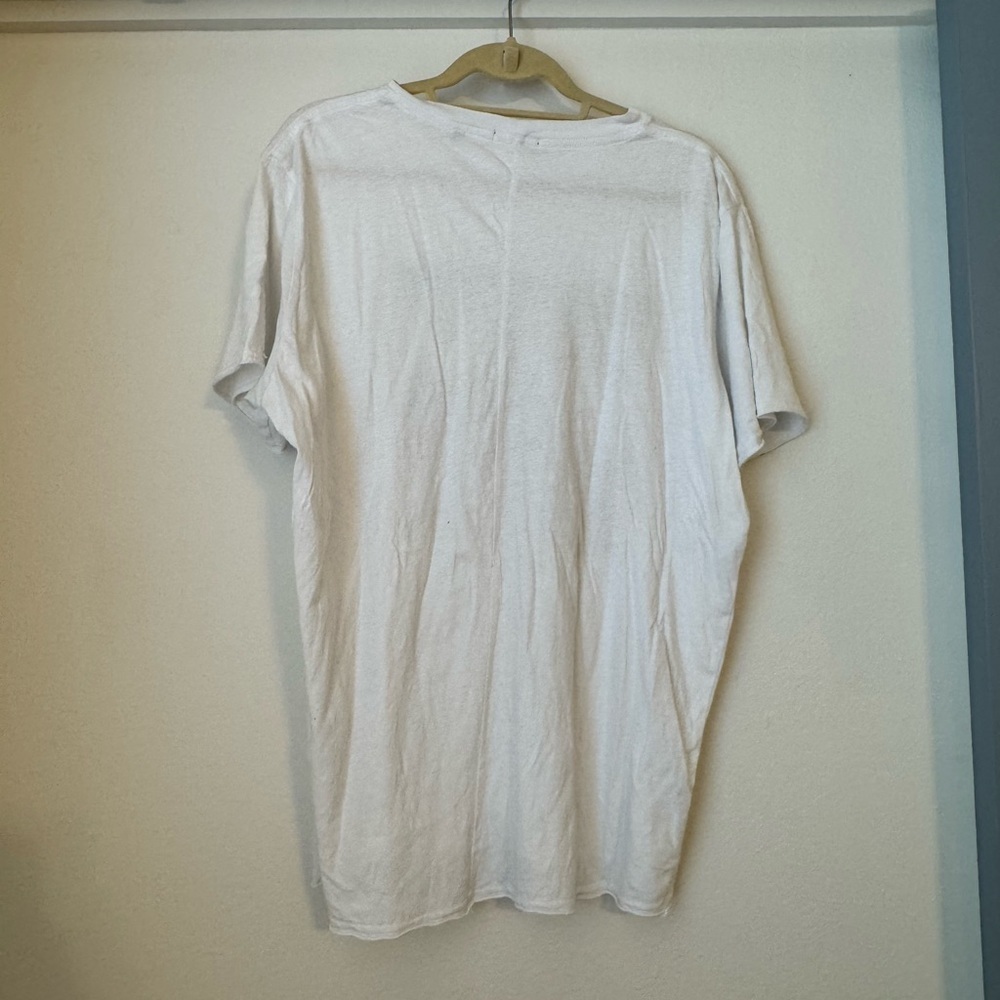 Neuw Palm Tree Art Graphic Linen-Blend T-Shirt- Medium - Picture 6 of 9